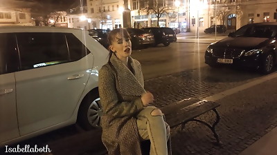 Redhead lady guzzles for free